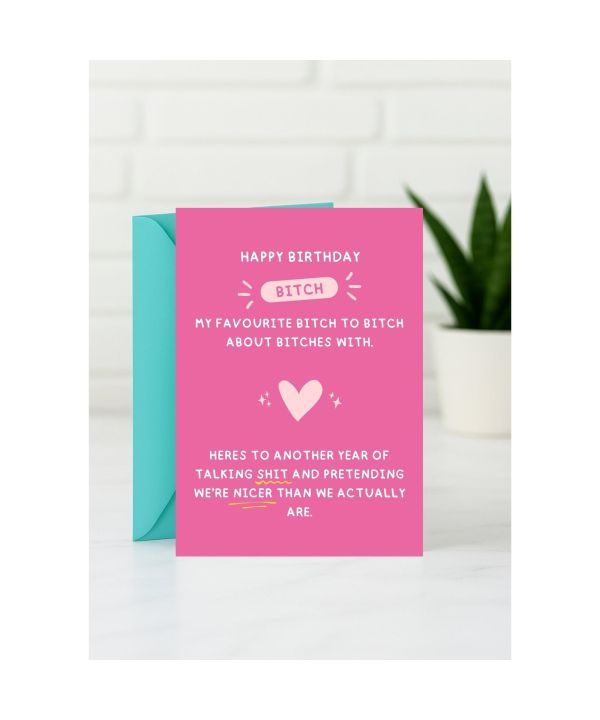 Birthday card with a repeated friendship message card design