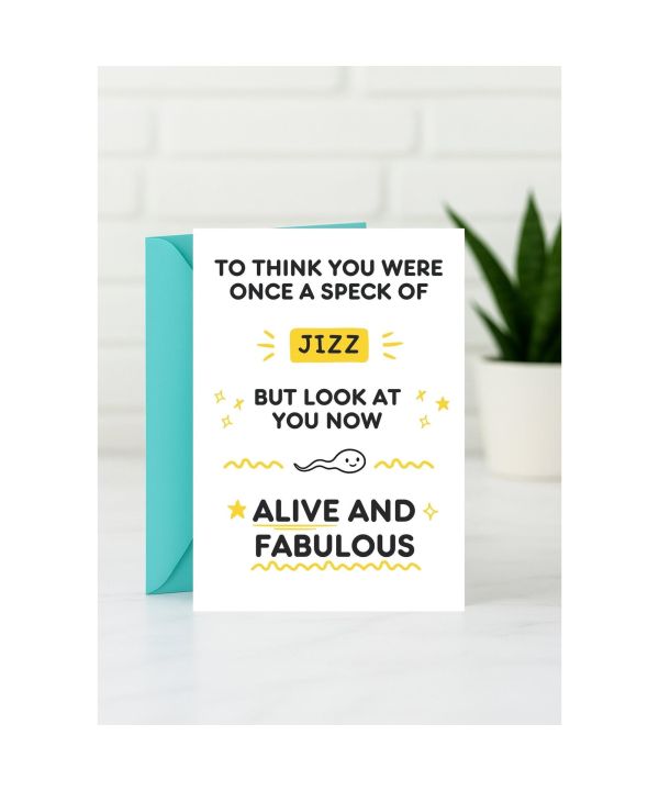 Birthday card about a questionable beginning and a fabulous finish card design