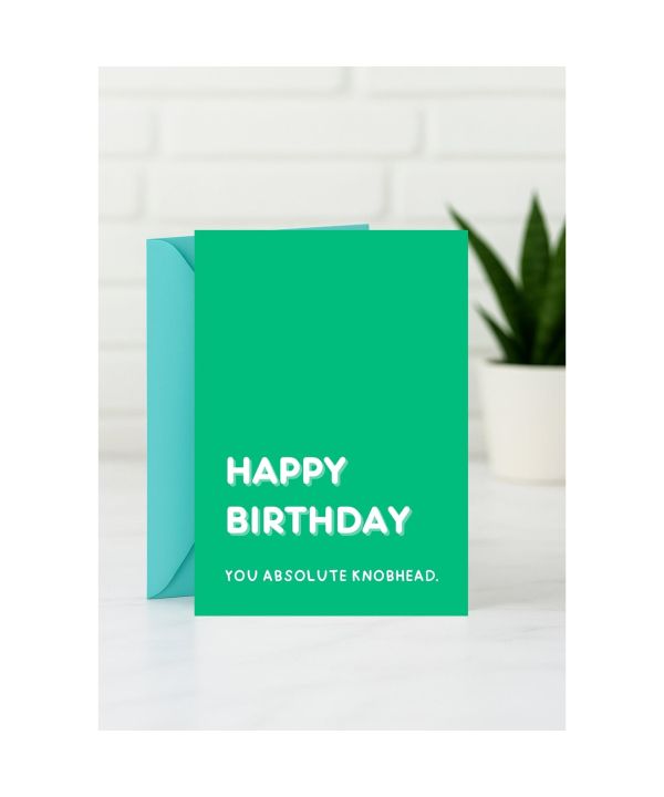 Birthday card with an affectionate insult card design